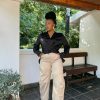 Black Satin Blouse