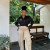 Black Satin Blouse